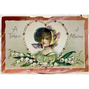 Vintage Tucks post card Made in England Valentine Postcard Card Paper Ephemera